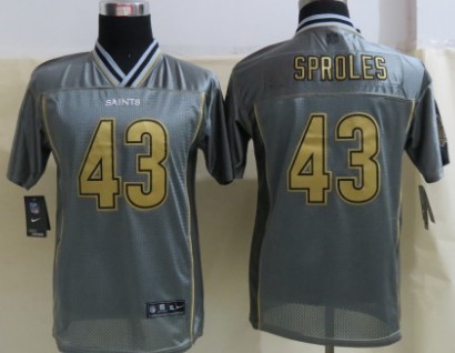 Nike New Orleans Saints #43 Darren Sproles 2013 Gray Vapor Kids Jersey