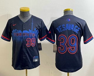 Youth Toronto Blue Jays #39 Trey Yesavage Black City Limited Jersey