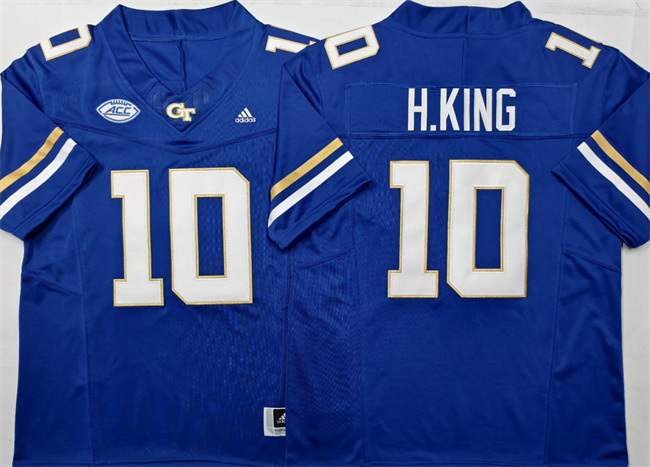 Men's Georgia Tech Yellow Jackets #10 Haynes King Royal F.U.S.E. Limited Stitched Jersey