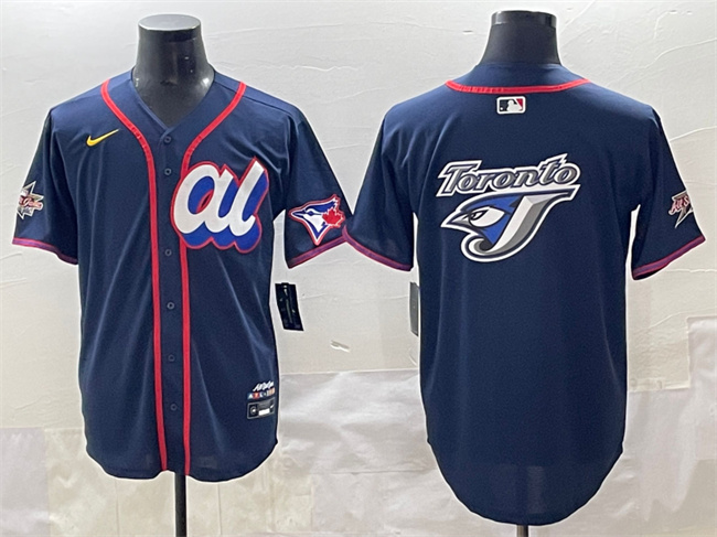 Men's American League Toronto Blue Jays Team Big Logo Navy 2025 All-Star Edition Limited Stitched Baseball Jersey