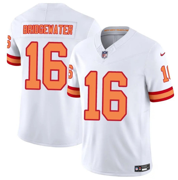 Men's Tampa Bay Buccaneers #16 Teddy Bridgewater White 2025 F.U.S.E. Vapor Limited Football Stitched Jersey