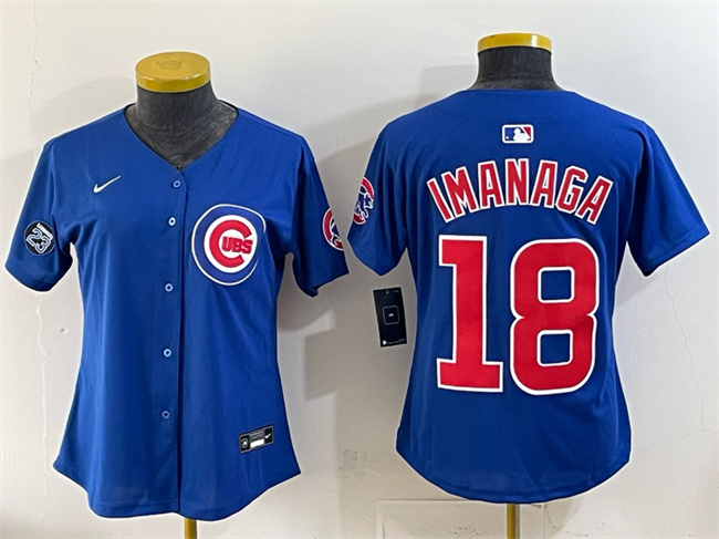 Youth Chicago Cubs #18 Shōta Imanaga Royal 'Ryne Sandberg Tribute' Vapor Limited V2 Stitched Baseball Jersey
