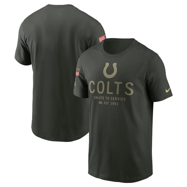Men's Indianapolis Colts Forest Green 2025 Salute to Service Sideline Primary Edge Dri-FIT T-Shirt