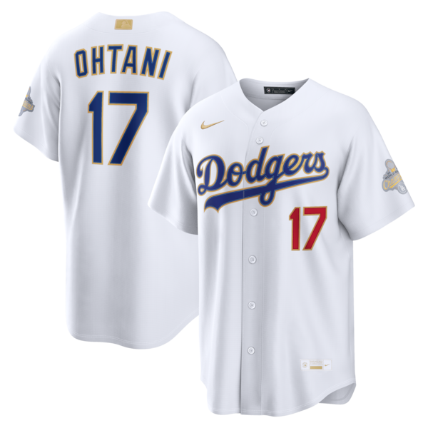 Men's Los Angeles Dodgers #17 Shohei Ohtani Nike White 2026 Gold Collection Stadium Jersey