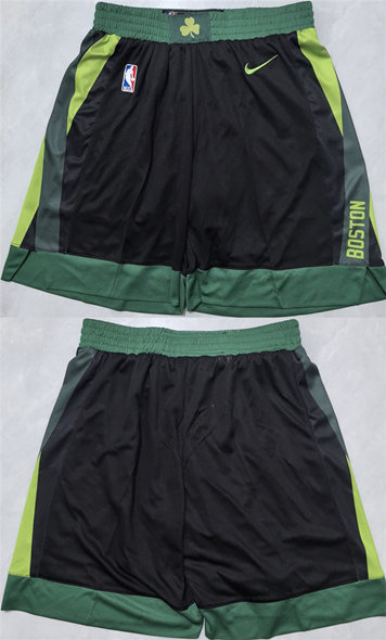 Mens Boston Celtics Black Shorts (Run Small)