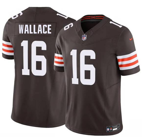 Men's Cleveland Browns #16 Tylan Wallace Brown 2026 F.U.S.E. Vapor Limited Football Stitched Jersey