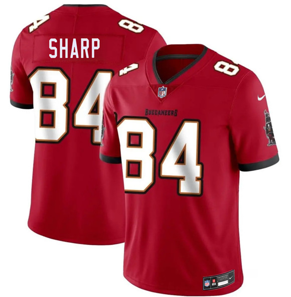 Men's Tampa Bay Buccaneers #84 Bauer Sharp Red 2026 Draft Vapor Limited Football Stitched Jersey