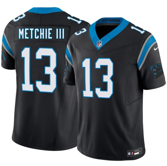 Men's Carolina Panthers #13 John Metchie III Black 2026 F.U.S.E. Vapor Limited Football Stitched Jersey