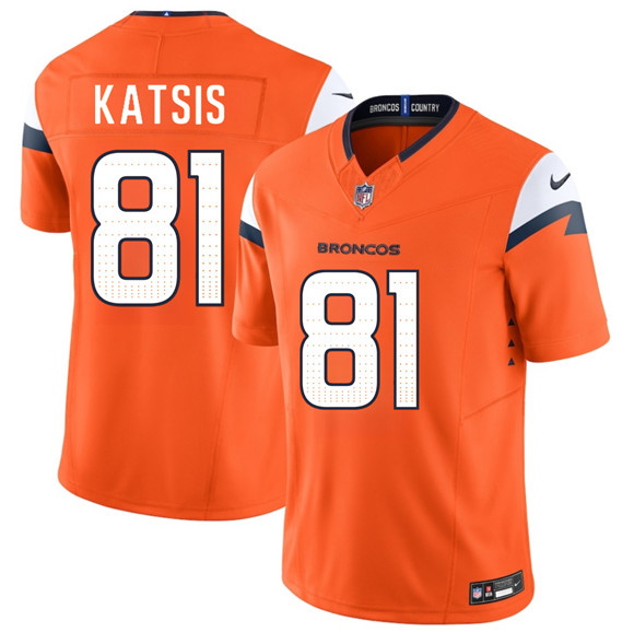Men's Denver Broncos #81 Kolbe Katsis Orange 2026 Draft F.U.S.E. Vapor Limited Football Stitched Jersey