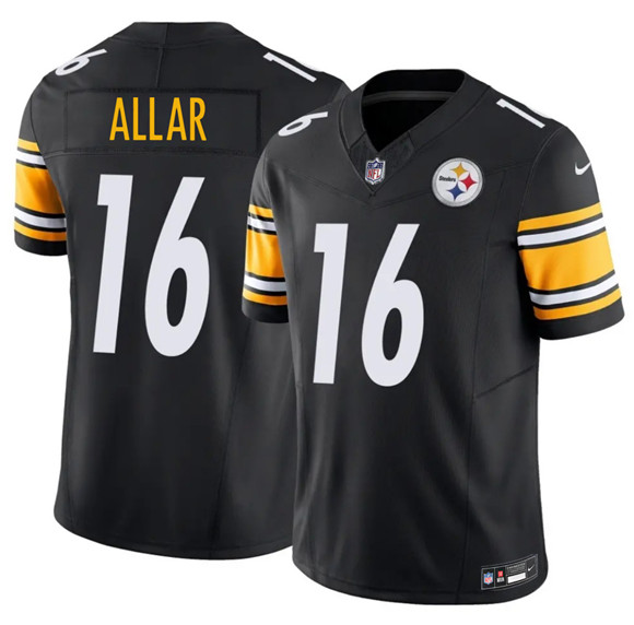 Men's Pittsburgh Steelers #16 Drew Allar Black 2026 Draft F.U.S.E. Vapor Limited Football Stitched Jersey