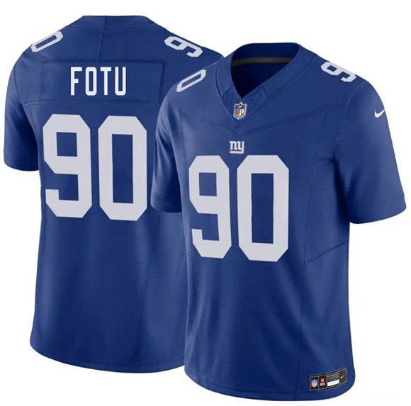 Men's New York Giants #90 Leki Fotu Blue 2026 F.U.S.E. Vapor Untouchable Limited Football Stitched Jersey