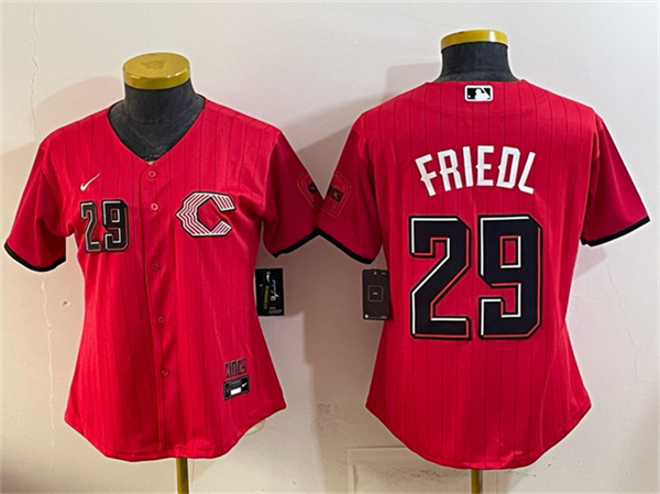 Youth Cincinnati Reds #29 TJ Friedl Red 2026 City Connect Stadium Stitched Baseball Jersey