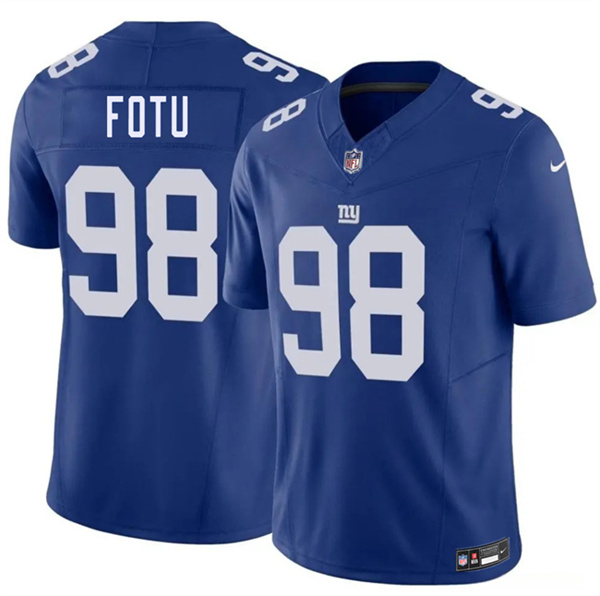 Men's New York Giants #98 Leki Fotu Blue 2026 F.U.S.E. Vapor Untouchable Limited Football Stitched Jersey