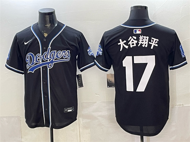Men's Los Angeles Dodgers #17 大谷翔平 B2B Champs 2026 Black Out Style Vapor Limited Stitched Baseball Jersey