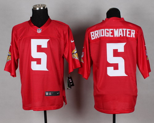 Nike Minnesota Vikings #5 Teddy Bridgewater 2014 QB Red Elite Jersey